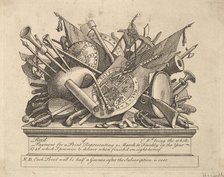 A Stand of Arms, Musical Instruments, etc., March 1749-50. Creator: William Hogarth.