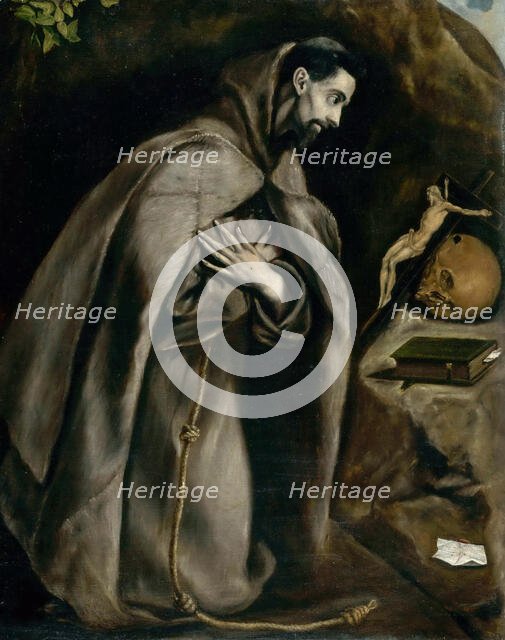 Saint Francis praying, ca 1596-1600. Creator: El Greco, Dominico (1541-1614).