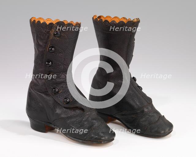 Boots, American, 1868. Creator: Unknown.