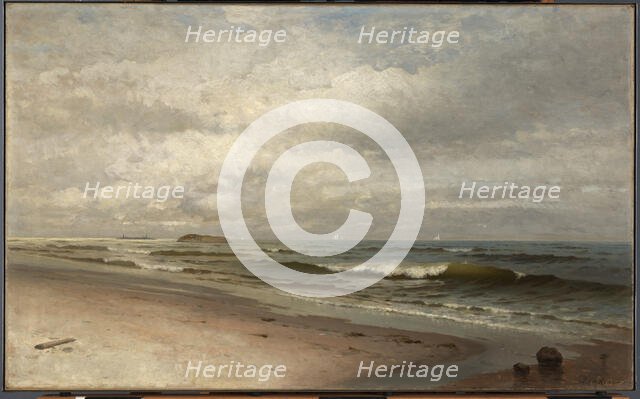Beach of Bass Rocks, Gloucester, Massachusetts, 1881. Creator: F. K. M. Rehn.