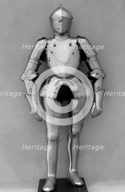 Jousting armour, German, Augsburg, ca. 1580. Creator: Anton Peffenhauser.