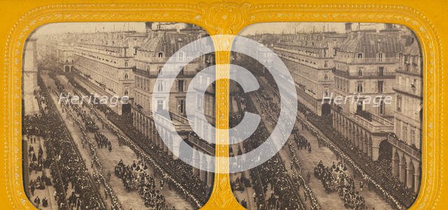 rue de rivoli, about 1860. Creator: Unknown.