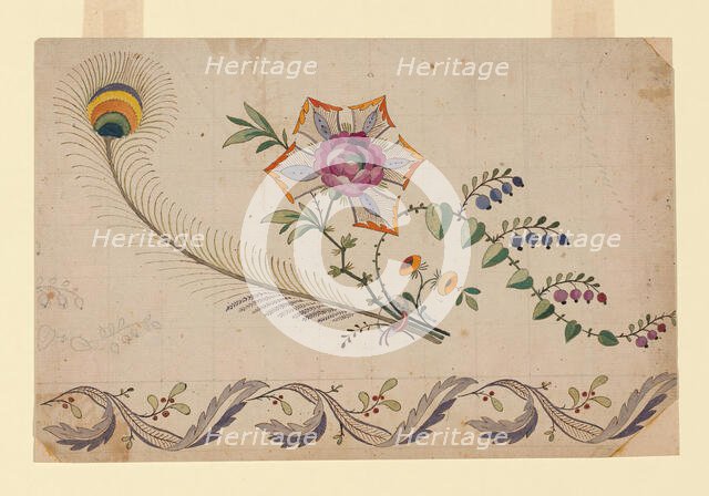 Design for a Printed, Woven, or Embroidered Border, France, 18th century. Creator: Unknown.