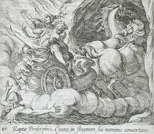 Pluto Carrying Proserpina Past the Nymph Cyane, published 1606. Creators: Antonio Tempesta, Wilhelm Janson.