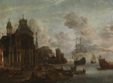 Harbour scene, 1673. Creator: Johannes Storck.