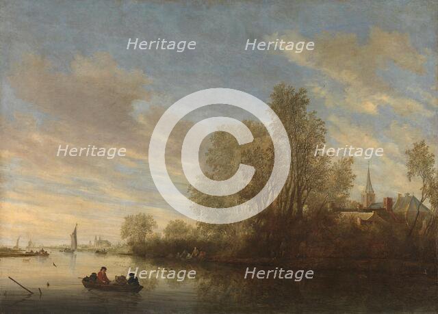 River view near Deventer, 1645. Creator: Salomon Ruysdael.