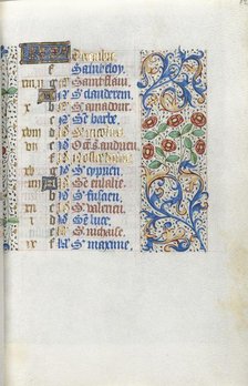 Book of Hours (Use of Rouen): fol. 12r, c. 1470. Creator: Master of the Geneva Latini (French, active Rouen, 1460-80).