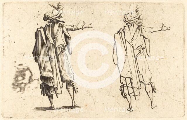 Man seen from Behind with His Right Arm Extended, c. 1622. Creator: Jacques Callot.