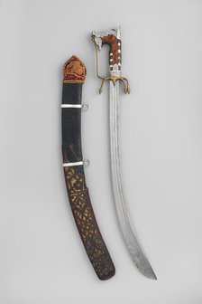 Nimcha with Scabbard...Algerian; blade, European...late 17th-early 18th century...16th-17th century. Creator: Unknown.