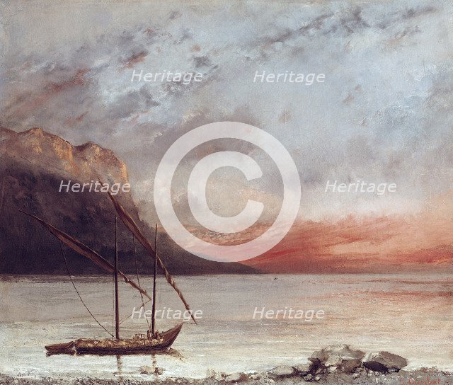 Sunset over Lake Leman, 1874.