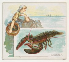 Lobster, from Fish from American Waters series (N39) for Allen & Ginter Cigarettes, 1889. Creator: Allen & Ginter.