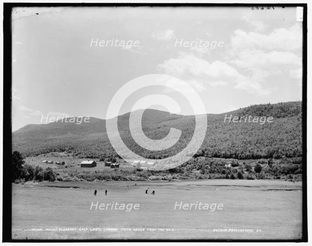 Mount Pleasant golf links, toward fifth green from tee no. 5, between 1890 and 1901. Creator: Unknown.