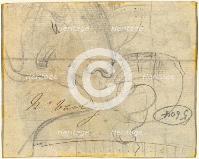 Study of a Head in Profile [verso]. Creator: John Varley I.