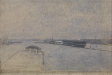 The Harbour of Copenhagen seen from Kvæsthusgade, 1908. Creator: Vilhelm Hammershøi.