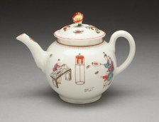 Teapot, Worcester, c. 1760. Creator: Royal Worcester.