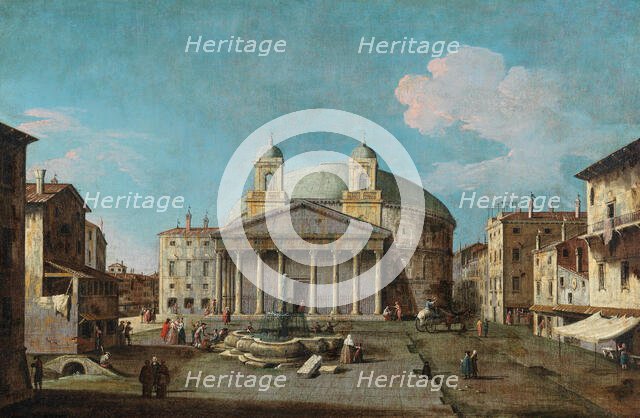 View of the Pantheon in Rome. Creator: Canal, Bernardo (1664-1744).