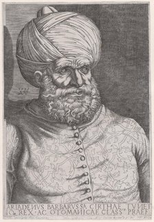 Portrait of Barbarossa, 1535. Creator: Agostino Veneziano.