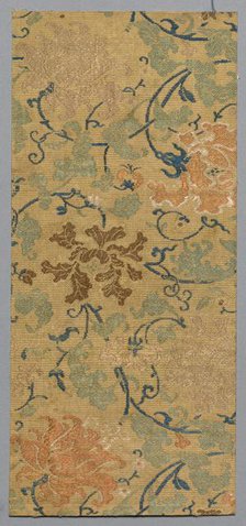 Fragment from Book of Textiles, 18th century. Creator: Unknown.