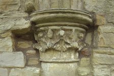Detail of a column capital, Finchale Priory, Durham, 1999. Artist: J Bailey