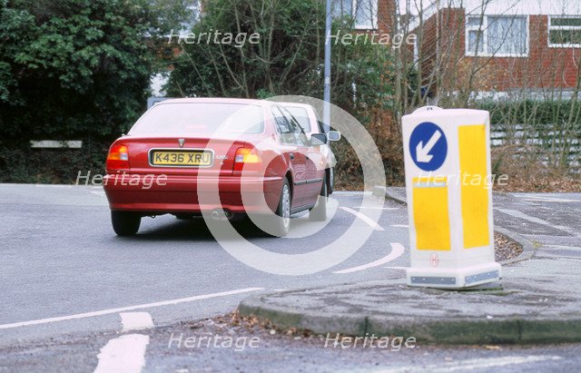 Keep left bollard.Road junction. Artist: Unknown.