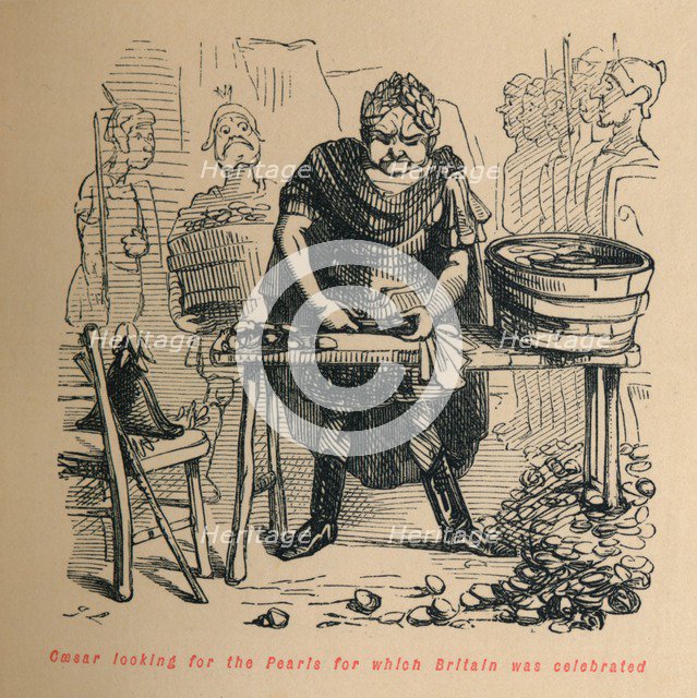 'Caesar looking for the Pearls for which Britain was celebrated', c1860, (c1860).  Artist: John Leech.