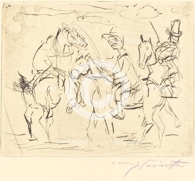 Sonntagsreiter (Sunday Riders), 1920. Creator: Lovis Corinth.