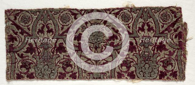 Velvet Textile, late 15th century. Creator: Unknown.