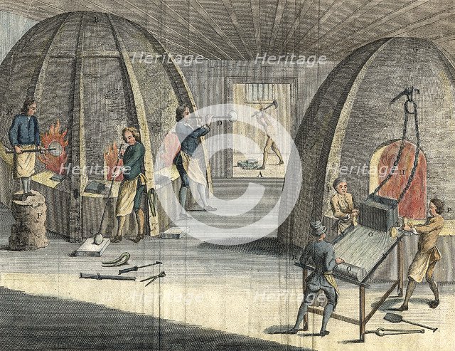 Glass manufacturing, 1760. Artist: Unknown