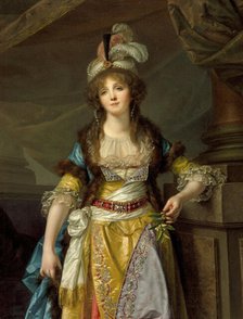 Portrait of a Lady 

in Turkish Fancy Dress, c1790. Creator: Jean-Baptiste Greuze.