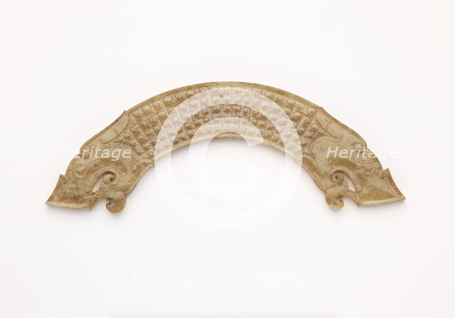 Pendant with two dragon heads, Eastern Zhou dynasty, 475-221 BCE. Creator: Unknown.