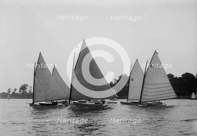 Start of cabin catboats, I.H. Reg., 1898 July 30. Creator: John S Johnston.