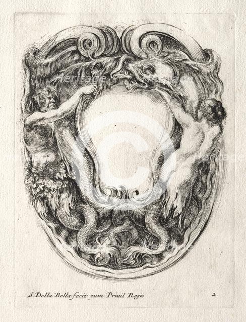 New Model for a Cartouche, 1647. Creator: Stefano Della Bella (Italian, 1610-1664).