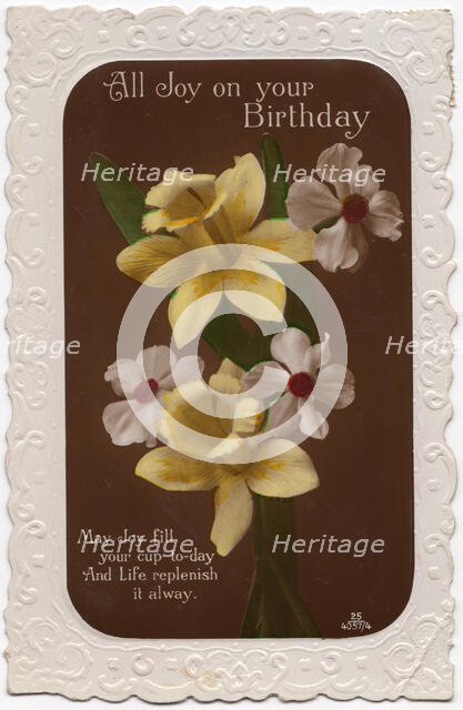 All Joy on your Birthday, 1935. Creator: Unknown.