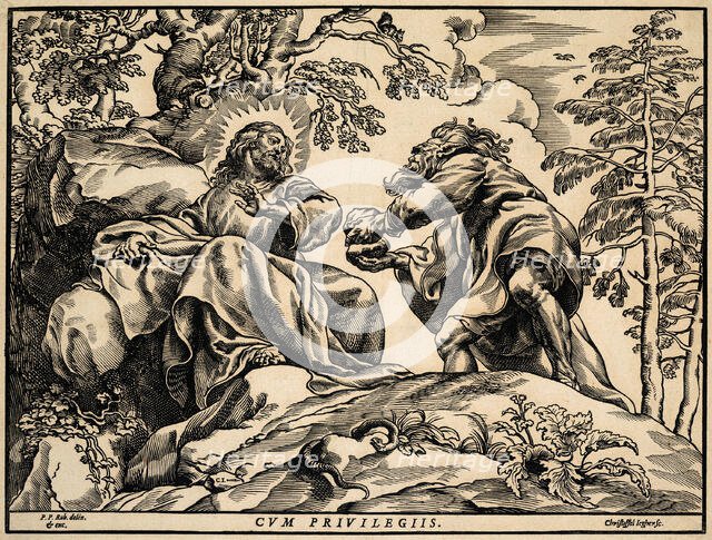 The Temptation of Christ by the Devil, 1633/35. Creator: Christoffel Jegher.