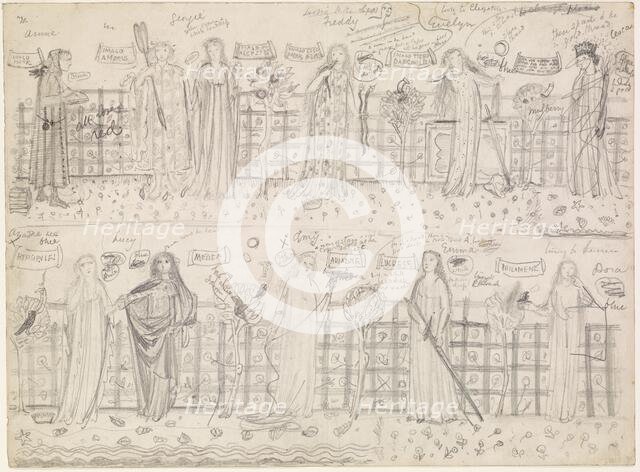 Chaucer's 'Legend of Good Women' - sketch, c1864. Creator: Sir Edward Coley Burne-Jones.