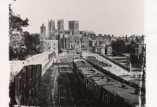 North Eastern Railway Carriages on the railway sidings at Tanner’s moat, York, Yorkshire, c1897. Artist: Unknown