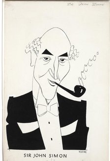 Sir John Simon, 1st Viscount Simon, between 1939 and 1946. Creators: Central Office of Information, John Musgrave-Wood.