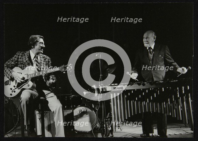 Tal Farlow (guitar) and Red Norvo (vibraphone) playing at Wallingford, Oxfordshire, 1981. Artist: Denis Williams