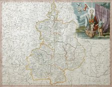 Map of Voronezh Governorate, 1792. Artist: Wilbrecht (Wildbrecht), Alexander (1757-1823)