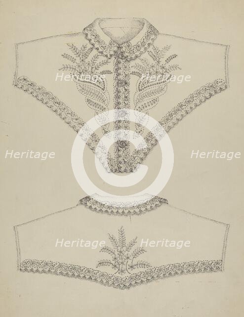 Embroidered Night Gown, 1935/1942. Creator: Evelyn Bailey.