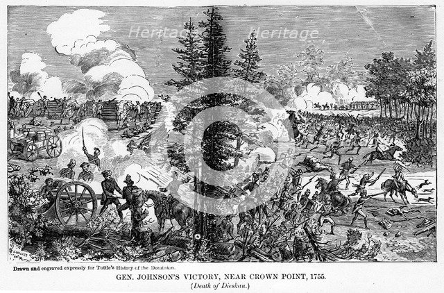 'General Johnson's Victory, near Crown Point, 1755', (1877). Artist: Unknown