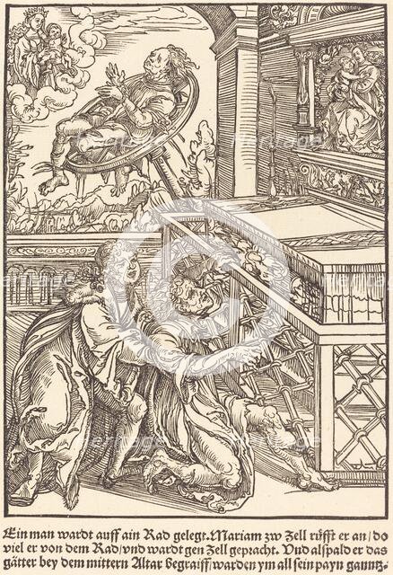Ein man wardt auff ain Rad ..., c. 1503. Creator: Master of the Legend Scenes.