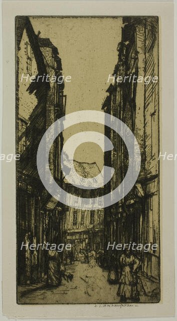 Rue des Halles, Vannes, Brittany, 1906. Creator: Donald Shaw MacLaughlan.