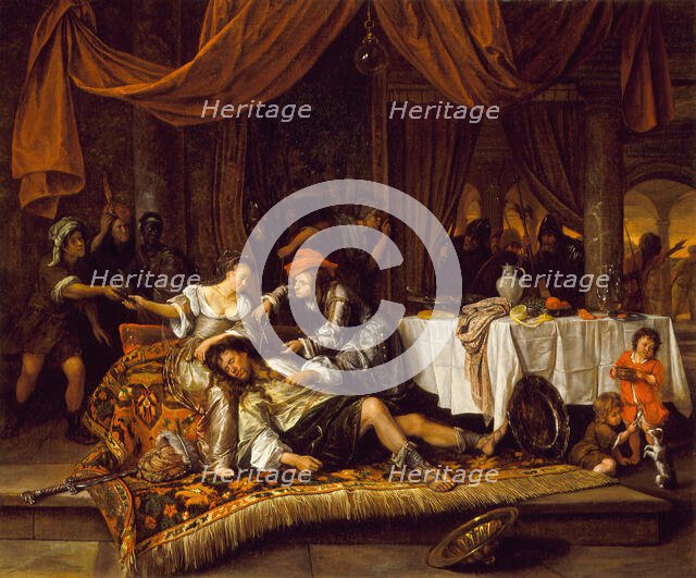 Samson and Delilah, 1668. Creator: Jan Steen.