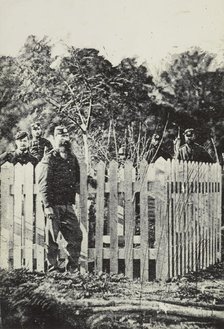 Soldiers Near Graves, Opepe, circa 1869. Creator: Unknown.