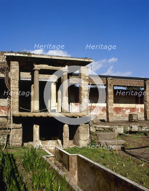 Upper gallery, House of Loreio Tiburtino, Pompeii, Campania, Italy, 2002. Creator: LTL.