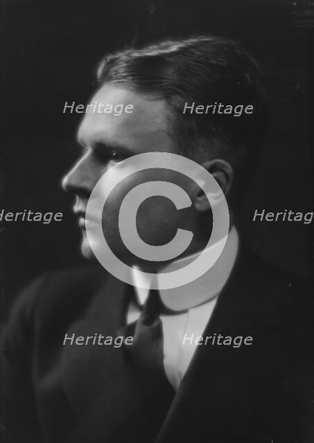 Brackett, Charles W., Mr., portrait photograph, 1915. Creator: Arnold Genthe.