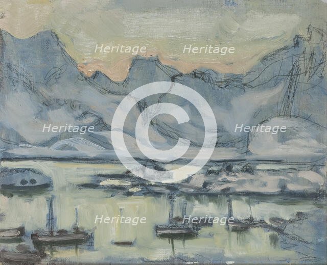 Boat with Net. Study from Lofoten, c1900s. Creator: Anna Katarina Boberg.