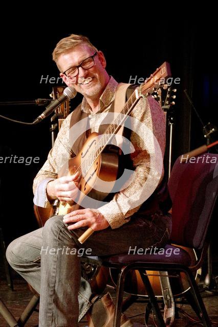 Paul Cowley with The Gogoville Blues Stars, Crawley Blues Club, Hawth, West Sussex, 18 Oct 2019. Creator: Brian O'Connor.