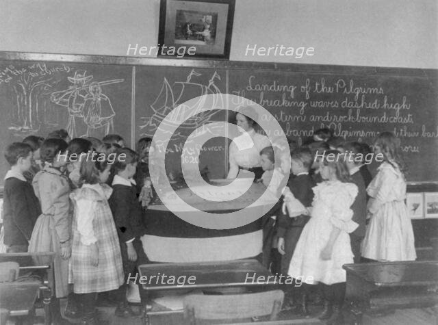Wash., D.C. public school (1st Division) classroom scene, ca. 1899, (c1899?). Creator: Frances Benjamin Johnston.